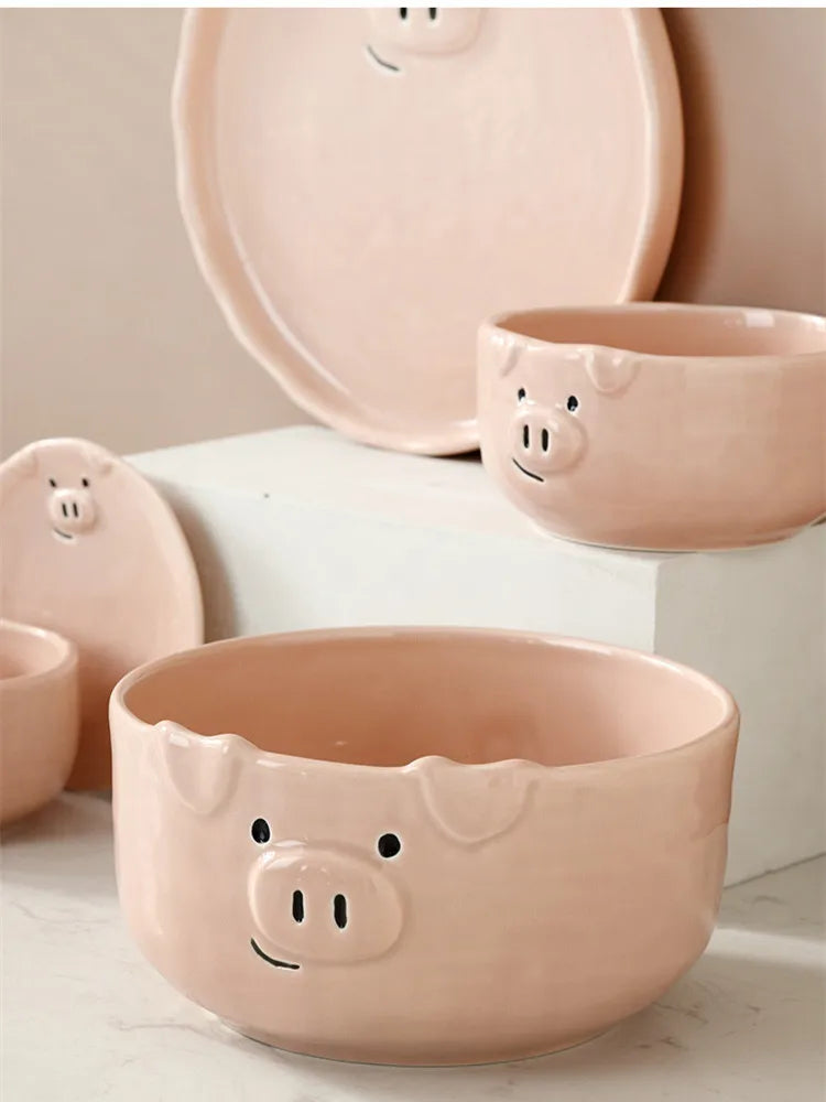 Cute Dish Ceramic Japanese Cartoon Tableware Creative Personality