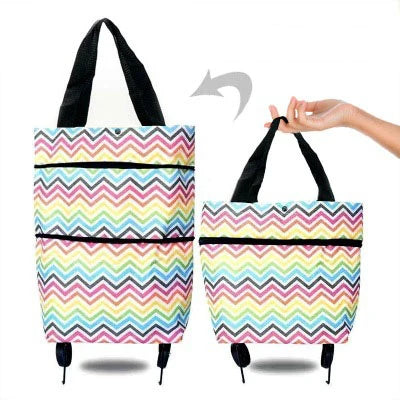 Folding Reusable Shopping Bags Small Pull Cart Buy