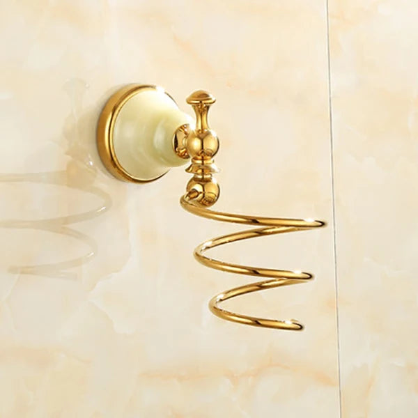 Tuqiu Bathroom Gold Bathroom Shelf Towel Rack Towel