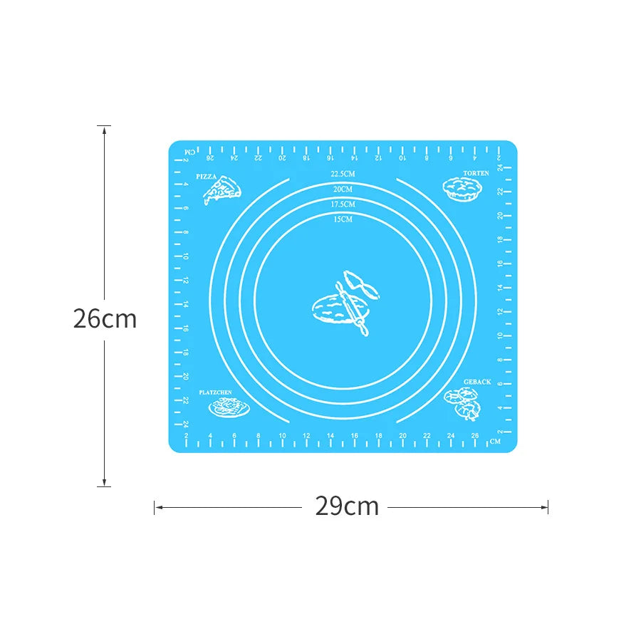 Multicolor Silicone Baking Mat 70/50/40cm Sheet Pizza Dough
