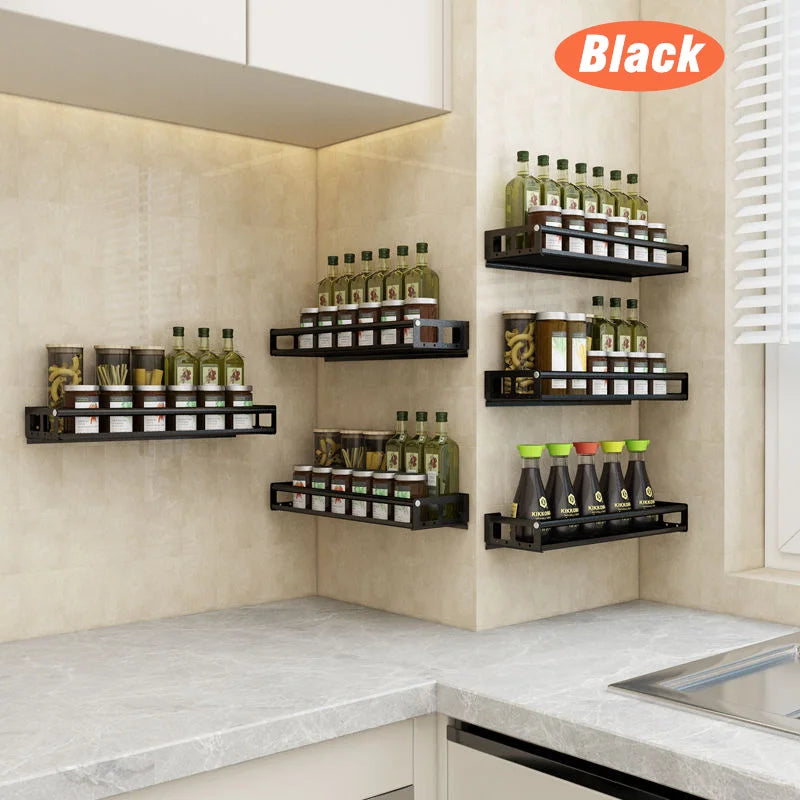 Multi-Purpose Organizer Wall Mount Spice Rack Shelf Bracket