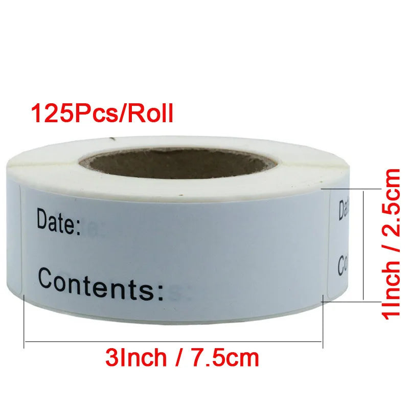 Roll Self-Adhesive Removable Freezer Refrigerator Food Storage