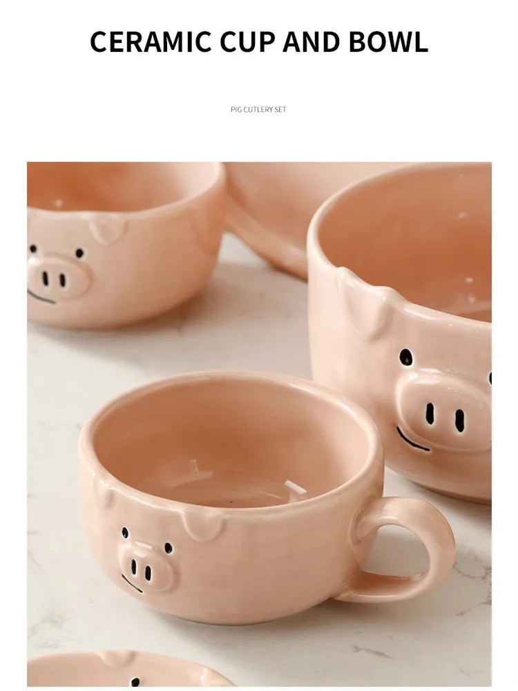 Cute Dish Ceramic Japanese Cartoon Tableware Creative Personality