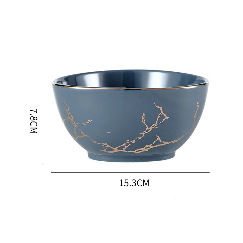 Nordic Dinner Irregular Plates Ins Gold Inlay Dinner