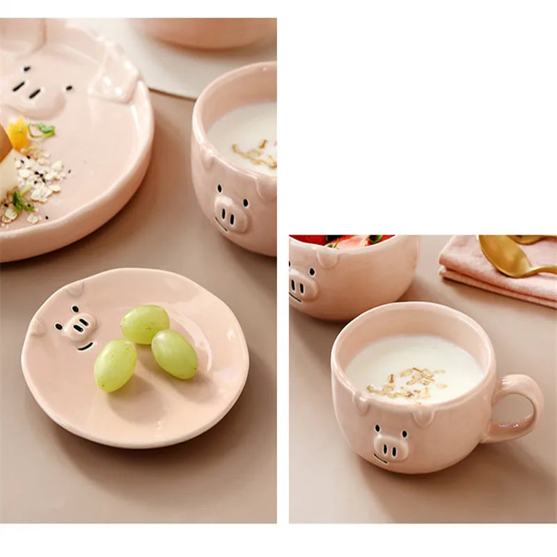 Cute Dish Ceramic Japanese Cartoon Tableware Creative Personality