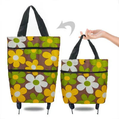 Folding Reusable Shopping Bags Small Pull Cart Buy