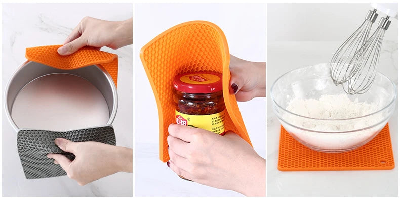 18cm Honeycomb Silicone Mat Drink Cup Coasters Heat