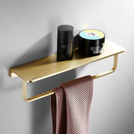 Bathroom Towel Rack Corner Shelf Paper Holder Hook