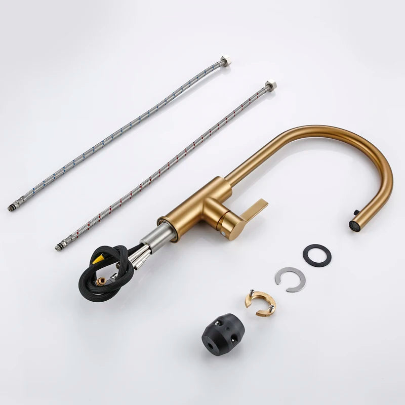 Bagnolux Luxury Matt Old Brushed Golden Brass Faucet