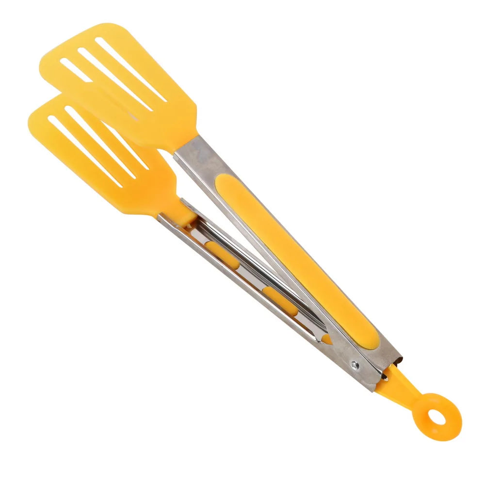 Cooking Non-Stick Tongs Pizza Bread Steak Clip Stainless