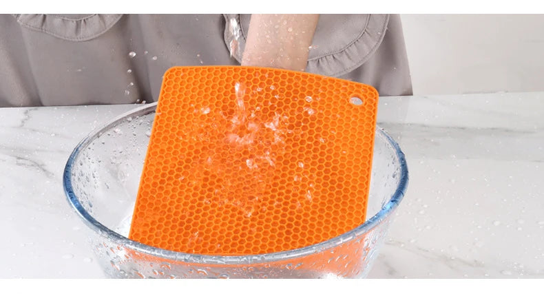 18cm Honeycomb Silicone Mat Drink Cup Coasters Heat