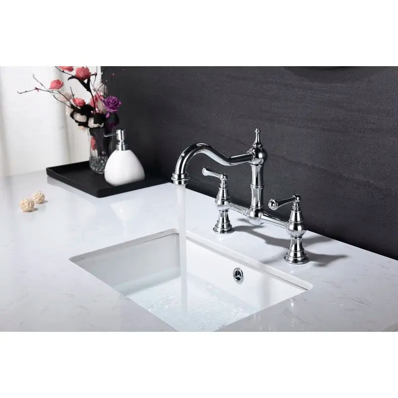 Basin Faucet Cold Faucet Brass Double-Handle Swivel Sink