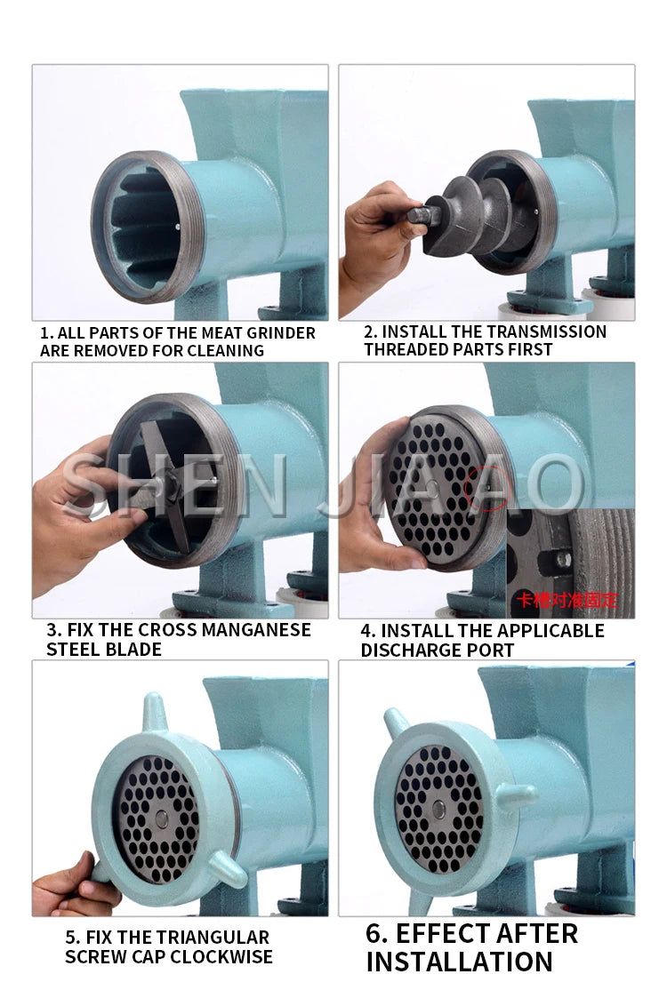42 Meat Grinder 220v Commercial Bone Shredder 3kw