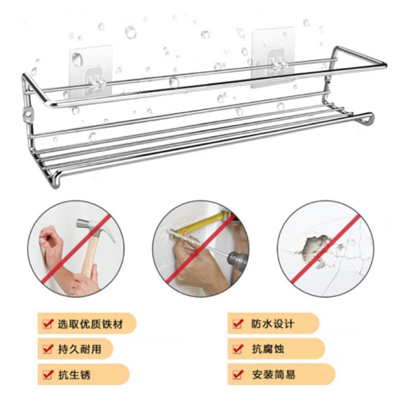 Organizer Metal Hanging Spice Racks Restaurant Wall-Mounted