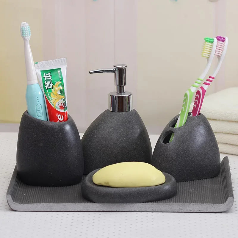 Resin Bathroom Emulsion Bottle High-Grade Wash Gargle Cup