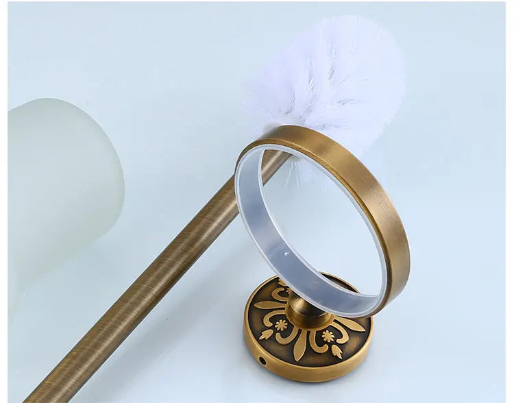 Tuqiu Bathroom Antique Bronze Carved Aluminum Bath Hardware