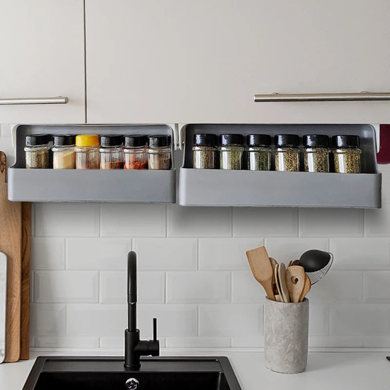Spice Rack Self-Adhesive Spice Organizer Rack Seasoning Bottle