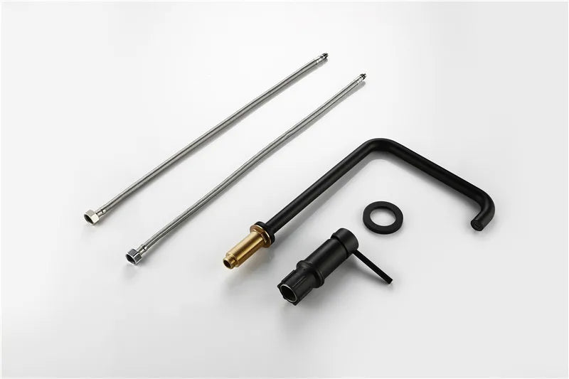 Modern Style Bathroom Basin Mixer Tap Dual Holder