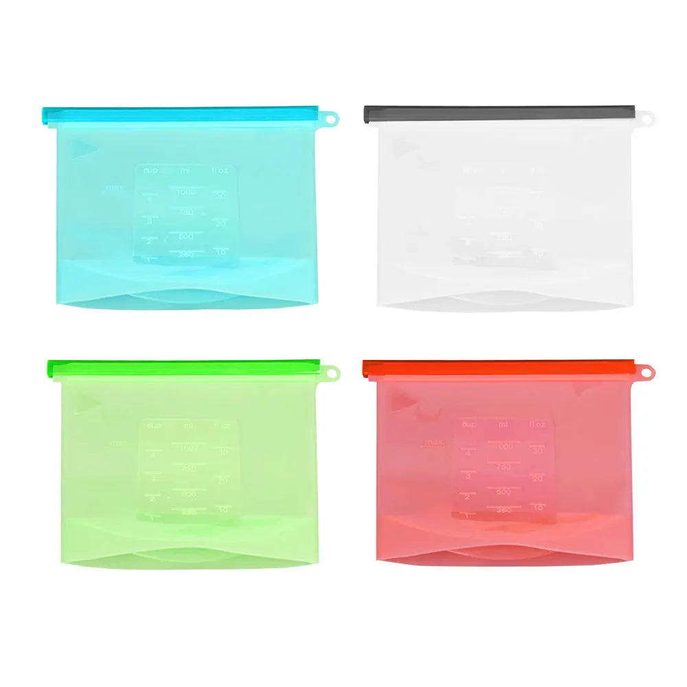 Silicone Bags Reusable Silicone Food Bag Airtight Seal
