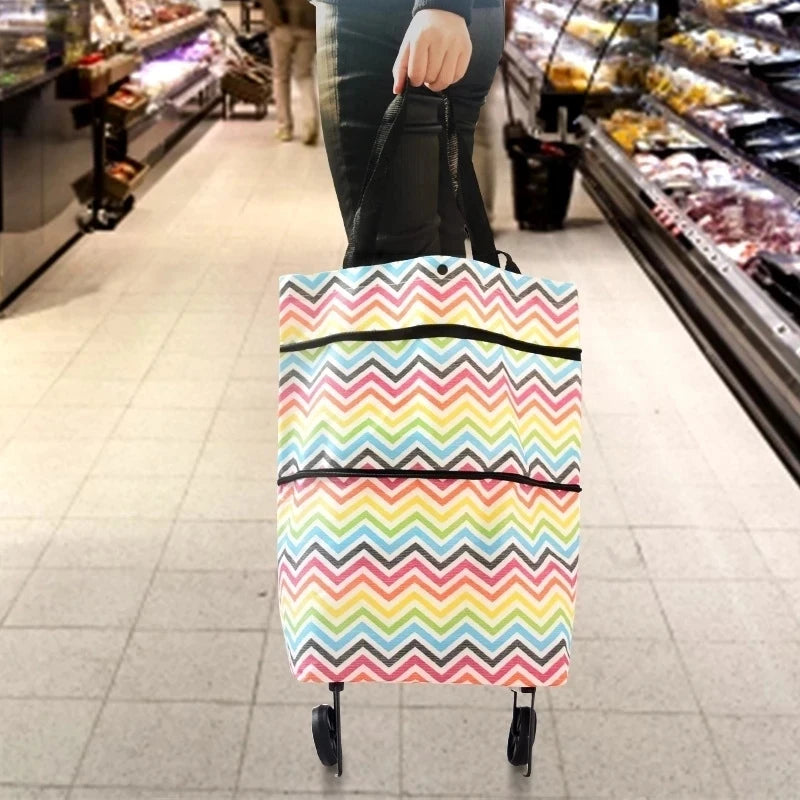 Folding Reusable Shopping Bags Small Pull Cart Buy