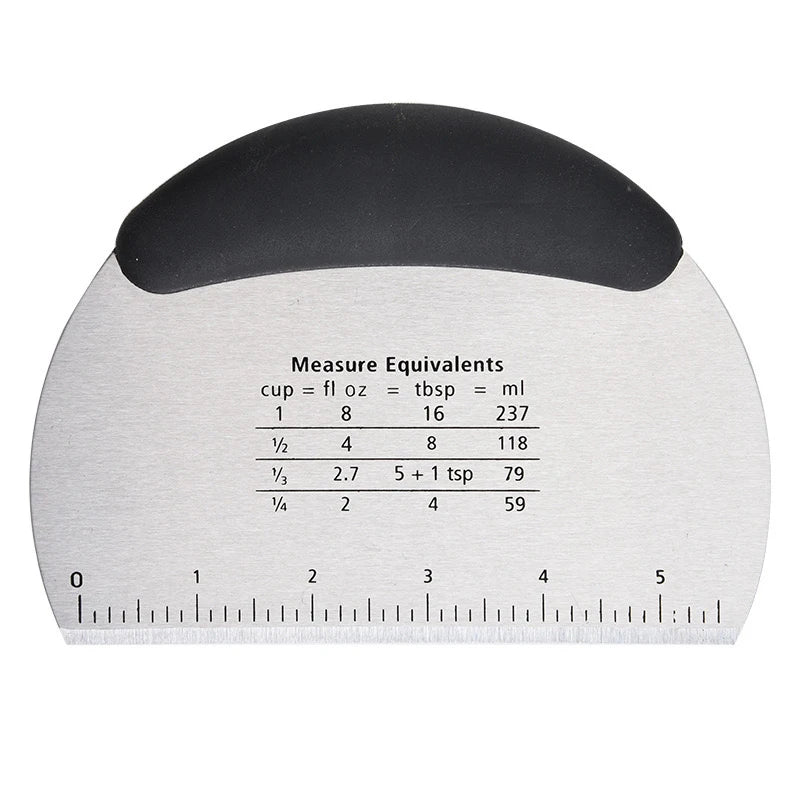 Dough Scraper Stainless Steel Pastry Dough Cutter Semicircular