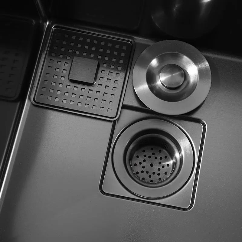 Black Sink 304 Stainless Steel Vegetable Washing Basin