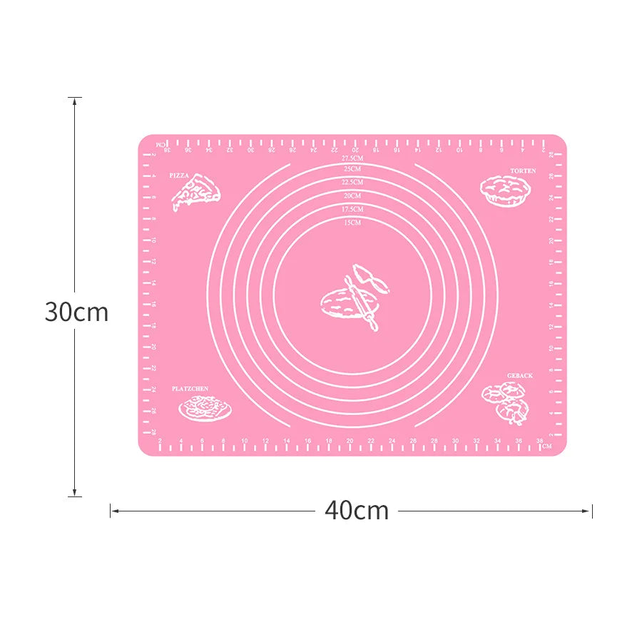 Multicolor Silicone Baking Mat 70/50/40cm Sheet Pizza Dough