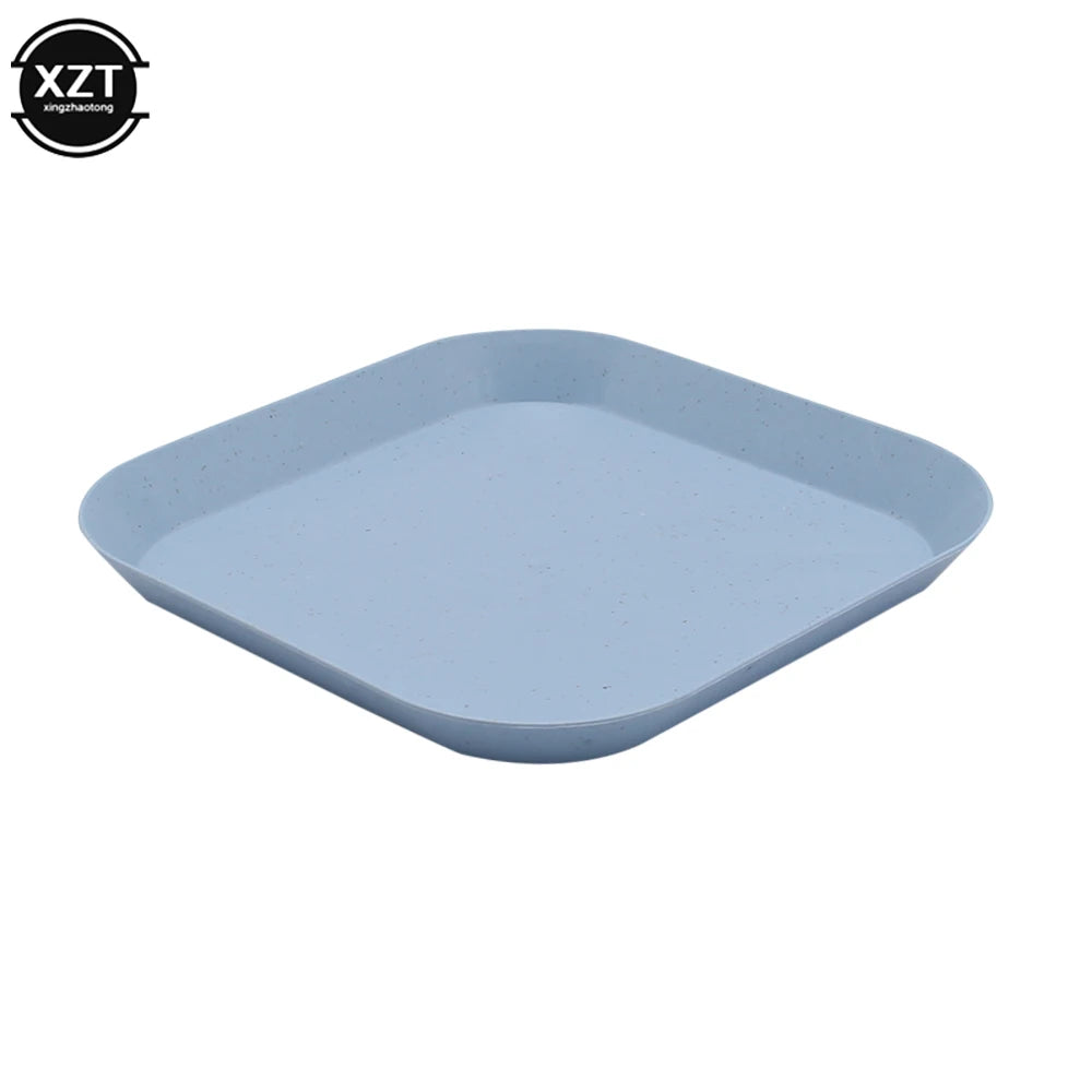 Wheat Straw Dishes Anti-Drop Square Dishes Children Dishes