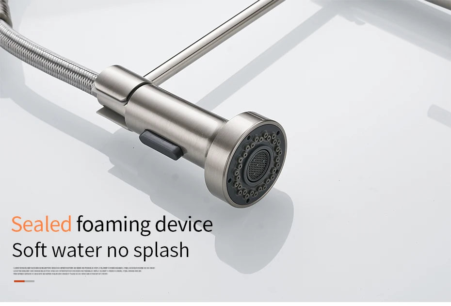 Faucets Sink Stainless Steel Handle Hole Pull Down