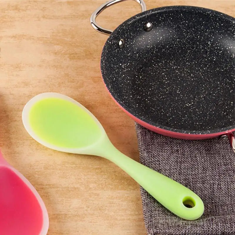 Colorful Silicone Rice Spoon Non-Stick Cooking Spoons Sushi