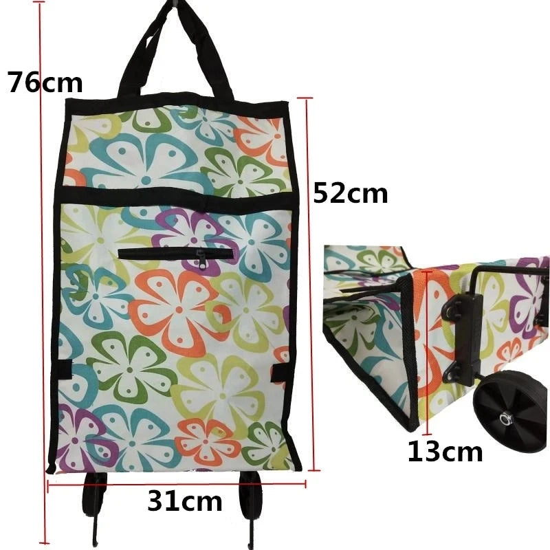 Folding Reusable Shopping Bags Small Pull Cart Buy
