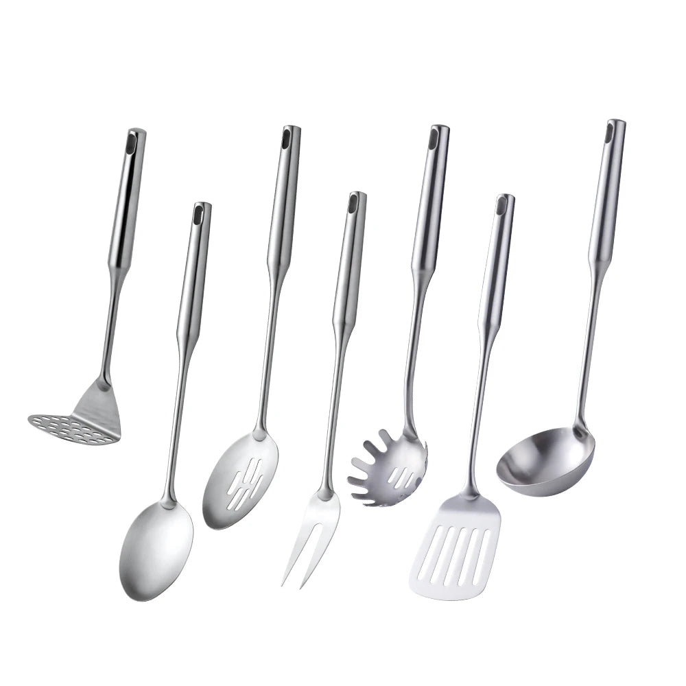 1/7/10pcs Utensils Cooking Stainless Steel Shovels Turner Ladle