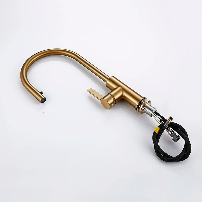 Bagnolux Luxury Matt Old Brushed Golden Brass Faucet