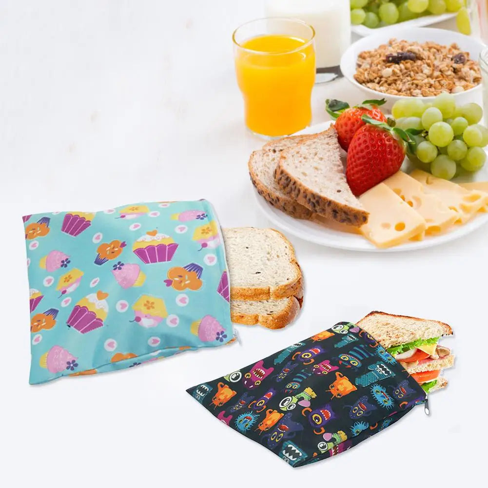 3pcs/Set Reusable Food Storage Bags Leakproof Freezer Bag
