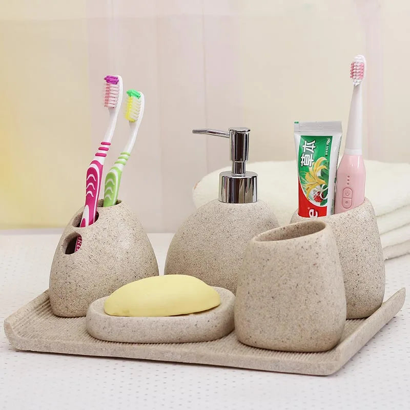 Resin Bathroom Emulsion Bottle High-Grade Wash Gargle Cup