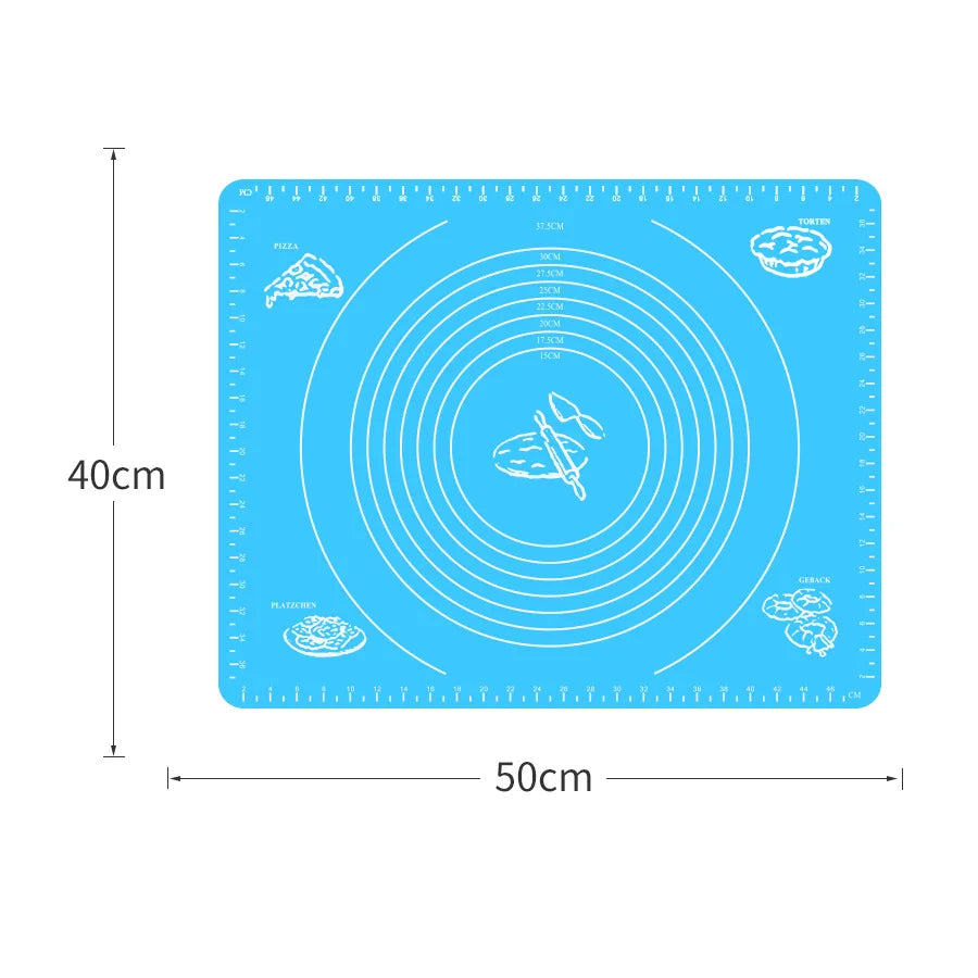 Multicolor Silicone Baking Mat 70/50/40cm Sheet Pizza Dough