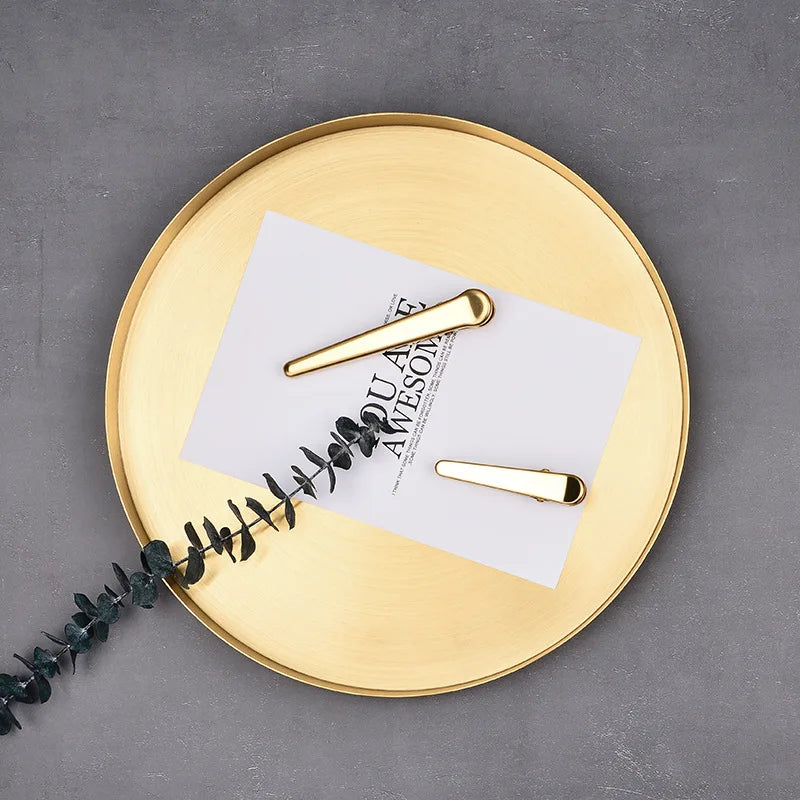 Decor Golden Storage Tray Round Jewelry Desktop Display