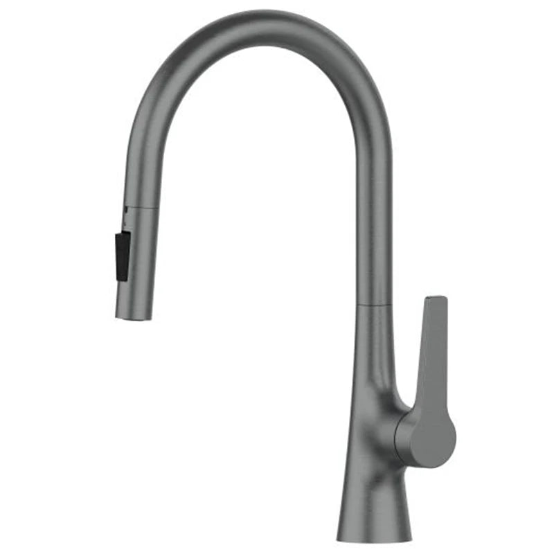 Bagnolux Titanium Black Brushed Deck Mounted Faucet Two