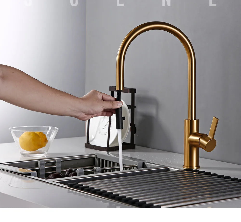 Bagnolux Luxury Matt Old Brushed Golden Brass Faucet