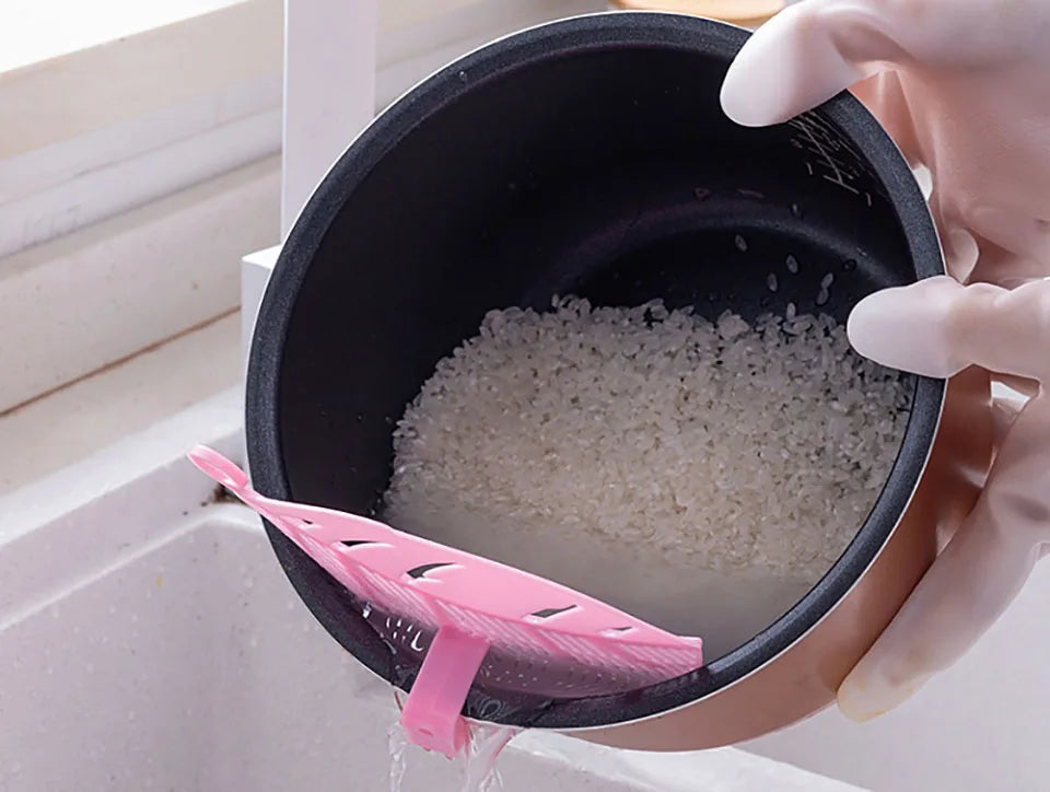Multi-Use Pot Funnel Strainer Baffle Sieve Drainer Beans