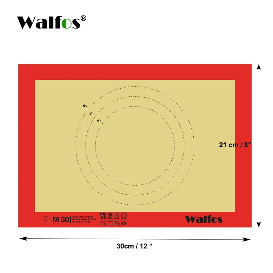 Walfos Non-Stick Silicone Baking Mat Pad Sheet Baking