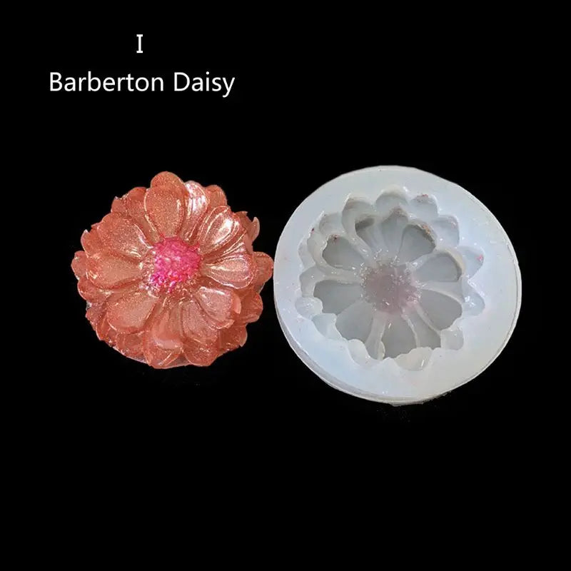 10 Styles 3d Flower Silicone Mold Resin Camellia
