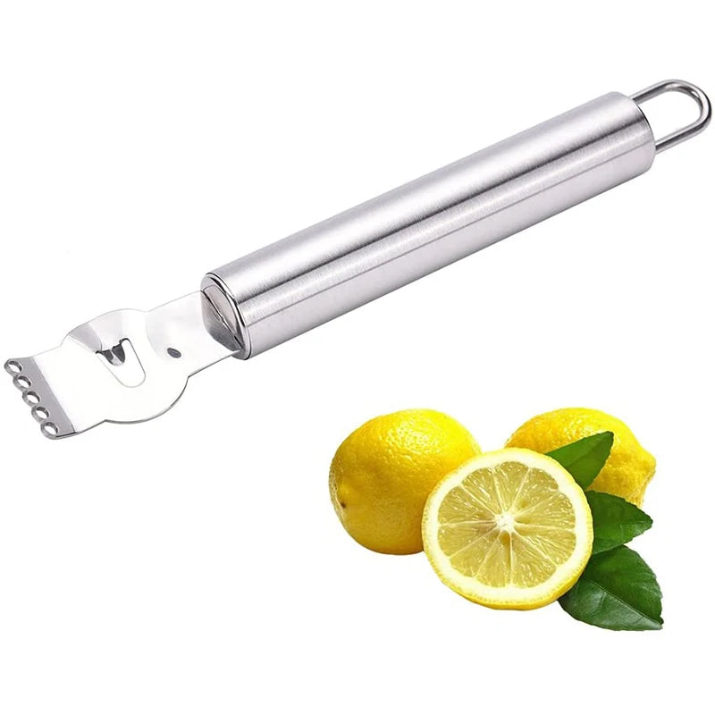 Stainless Steel Lemon Zester Grater Channel Knife Hanging