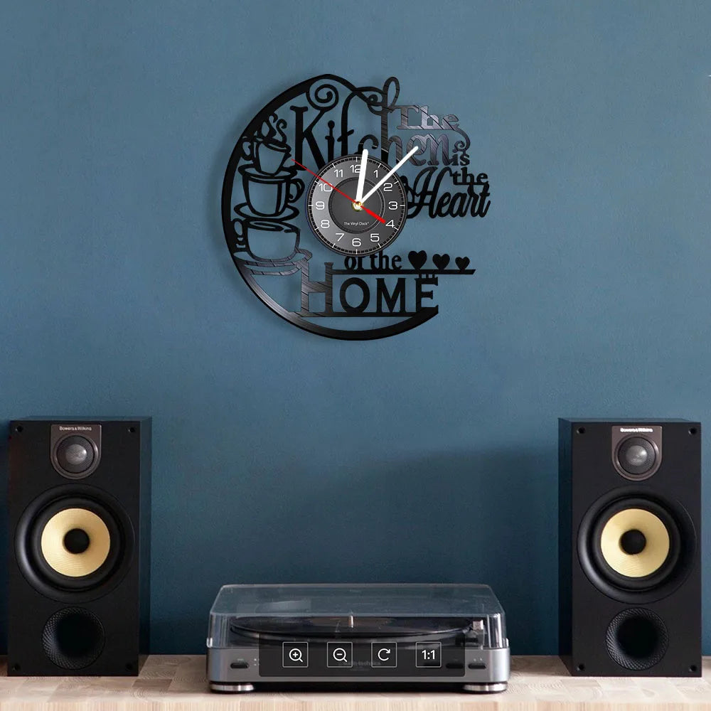 Is Heart Of Vinyl Record Wall Clock Cooking