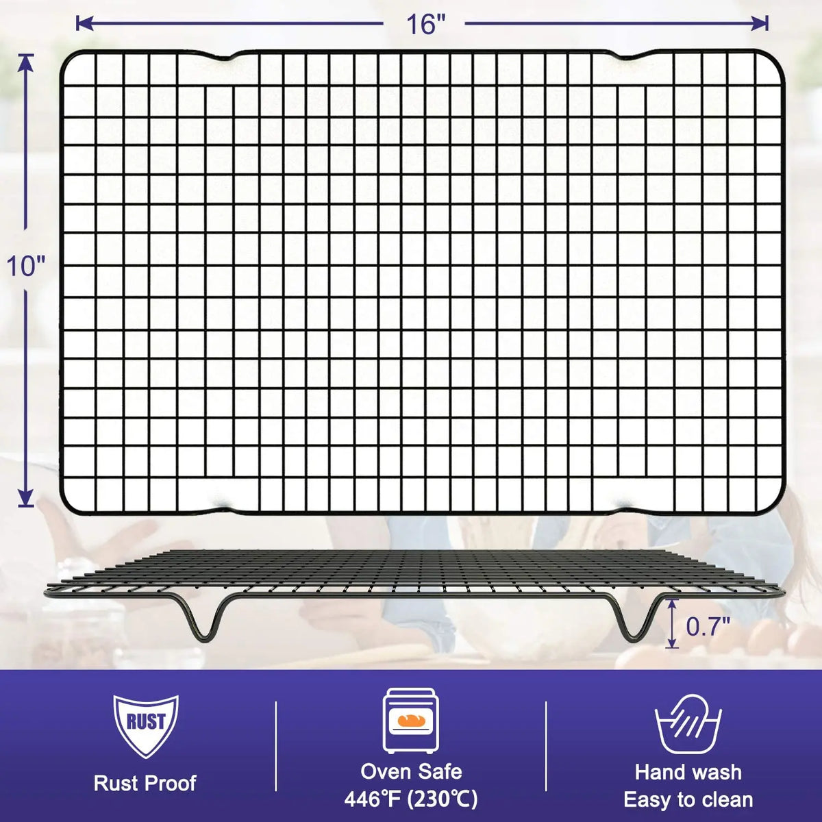 Walfos Stainless Steel Nonstick Cooling Rack Cooling Grid