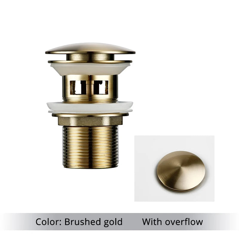 Bathroom Basin Gunmetal Pop-Up Drain Waste Stopper Sink