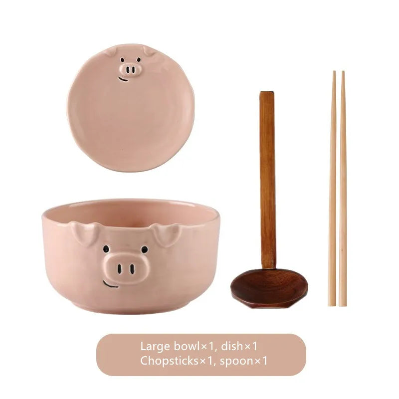 Cute Dish Ceramic Japanese Cartoon Tableware Creative Personality