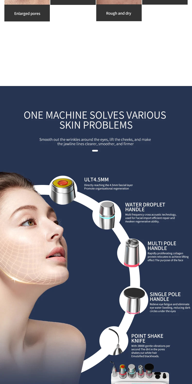 Korean Skincare Facial Lifting Beauty Machine Wrinkle Removal