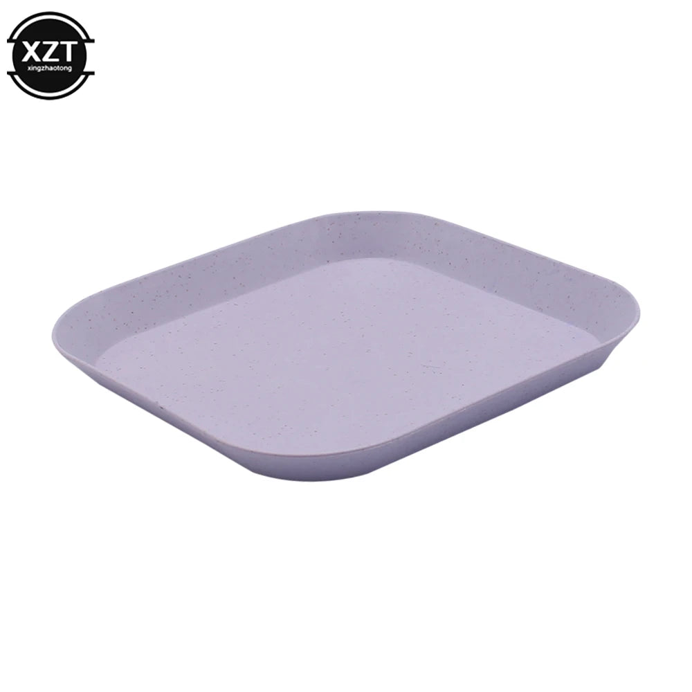 Wheat Straw Dishes Anti-Drop Square Dishes Children Dishes