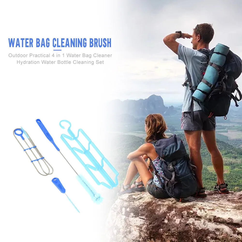 In Water Hydration Bladder Cleaning Brush Kit Drying